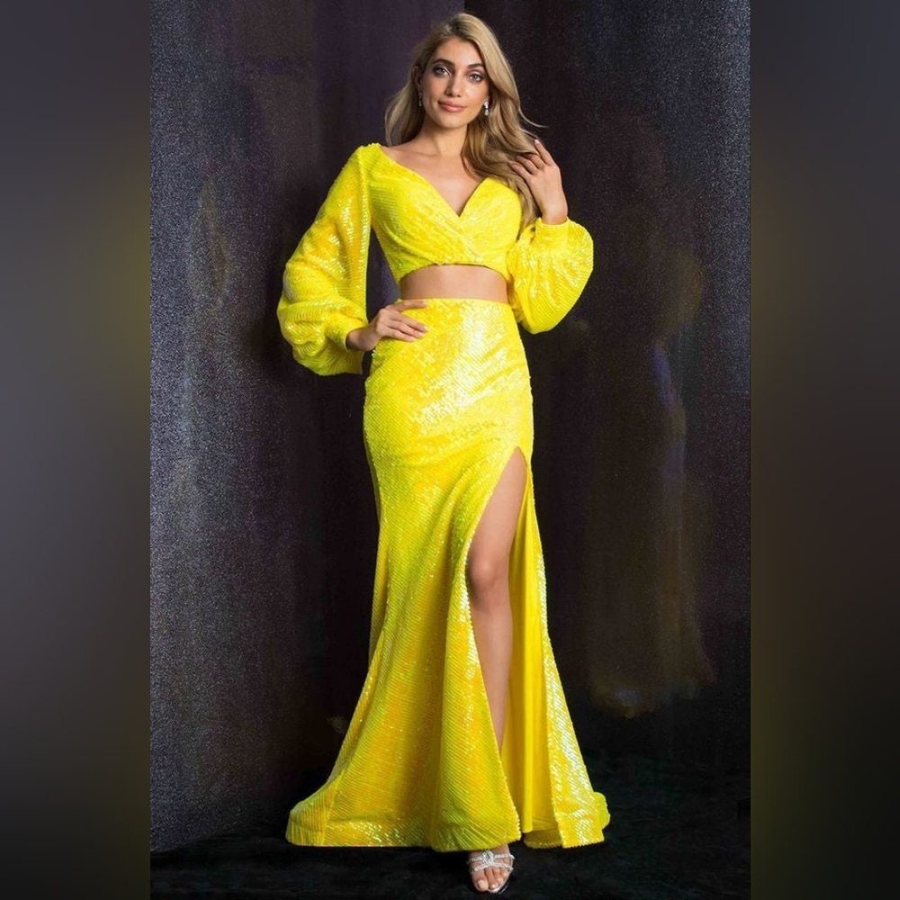 New Long Formal, Yellow, Size 6, Ava Presley, 37334